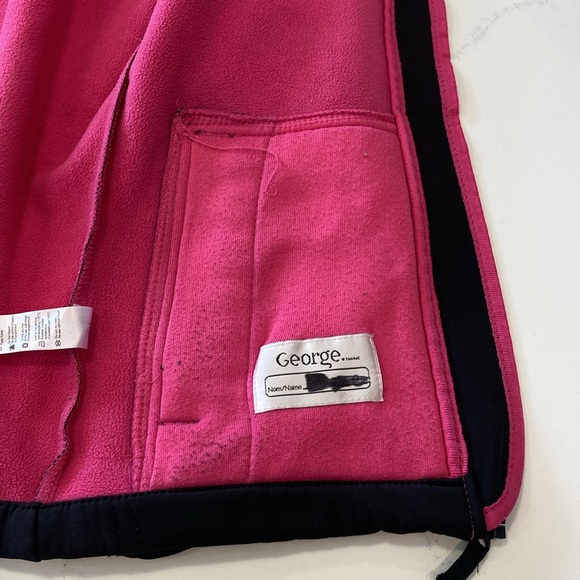 Black Spring Jacket with pink lining Girls size small (7-8) - Picture 7 of 8